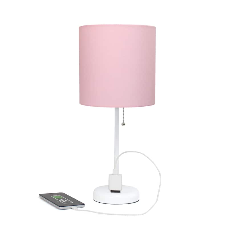 Simple Designs 9.5" Desk Lamp with Charging Outlet and LED Bulb Included - 19.50