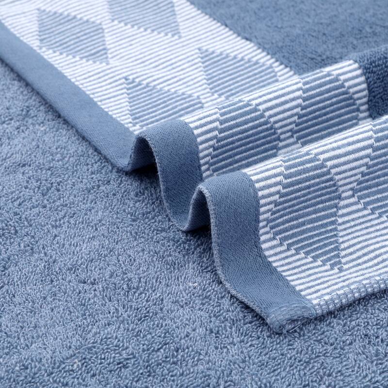 Diamond Patterned Hand Towel, Thick Cotton Absorbent Face Soft Towels for Spa, Bath, Gym, Kitchen