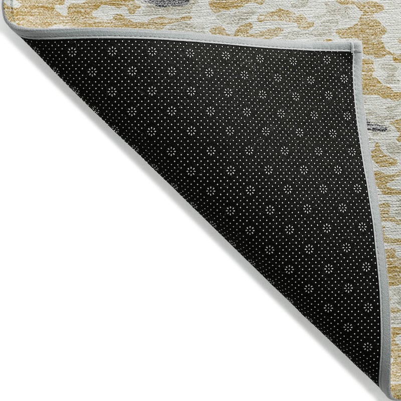 Machine Washable Indoor/ Outdoor Abstract Chantille Rug