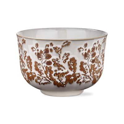 Leaf + Acorn Tall Serve Bowl