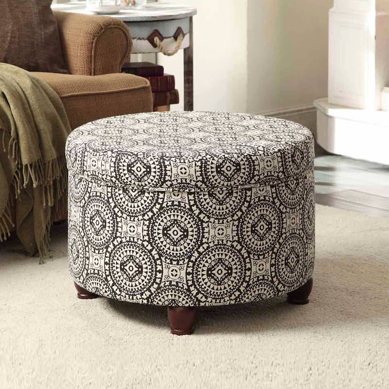 HomePop Round Storage Ottoman
