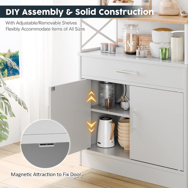 Futzca Sideboard Buffet Cabinet, Kitchen Storage Cabinet