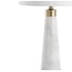 preview thumbnail 4 of 5, Stephen 26.5" Marble/Iron Gold Modern Column LED Table Lamp, White by JONATHAN Y