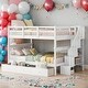 preview thumbnail 2 of 9, Simple Full Over Full Bunk Bed With Drawer,Storage and Guard Rail