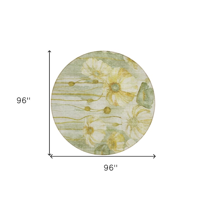 HomeRoots Floral Transitional Rectangle Outdoor Rug