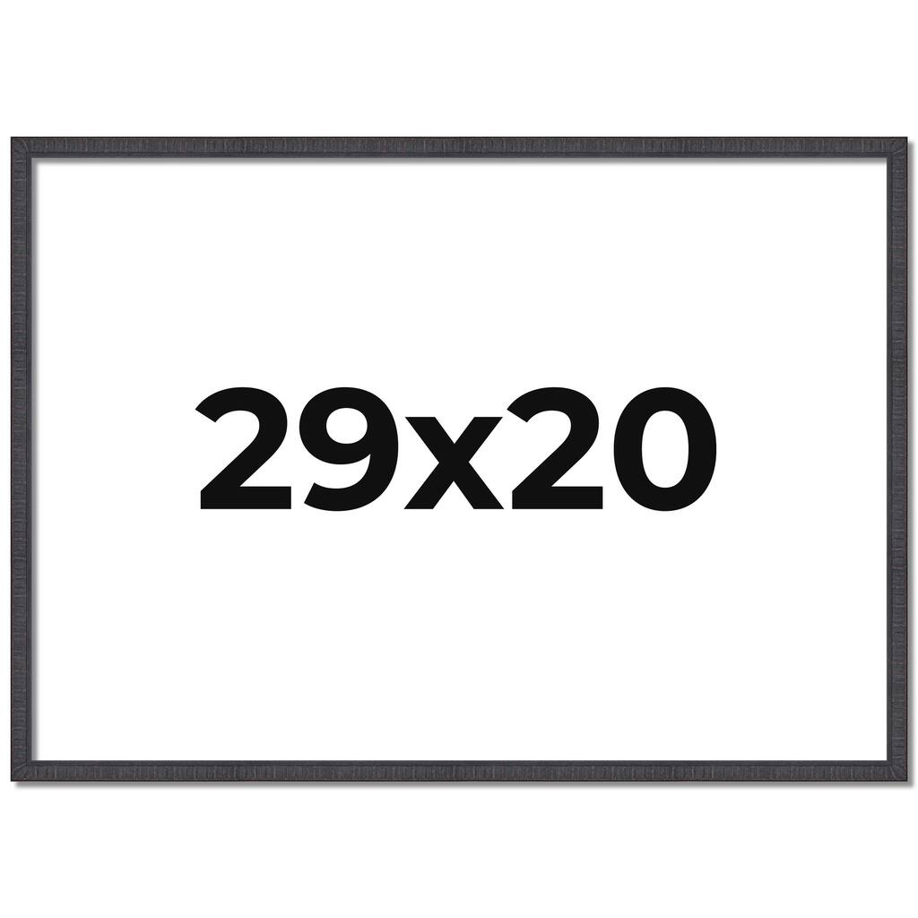 29x20 Frame Brown Solid Wood Picture Frame - Complete Modern Photo