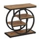 preview thumbnail 39 of 46, Industrial 4-tier Wood Narrow Side End Table with Storage Shelves