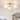 6-Light Brass Semi-Flush Mount Ceiling Light with Opal Glass Shades - 24.2-in W x 9.05-in H