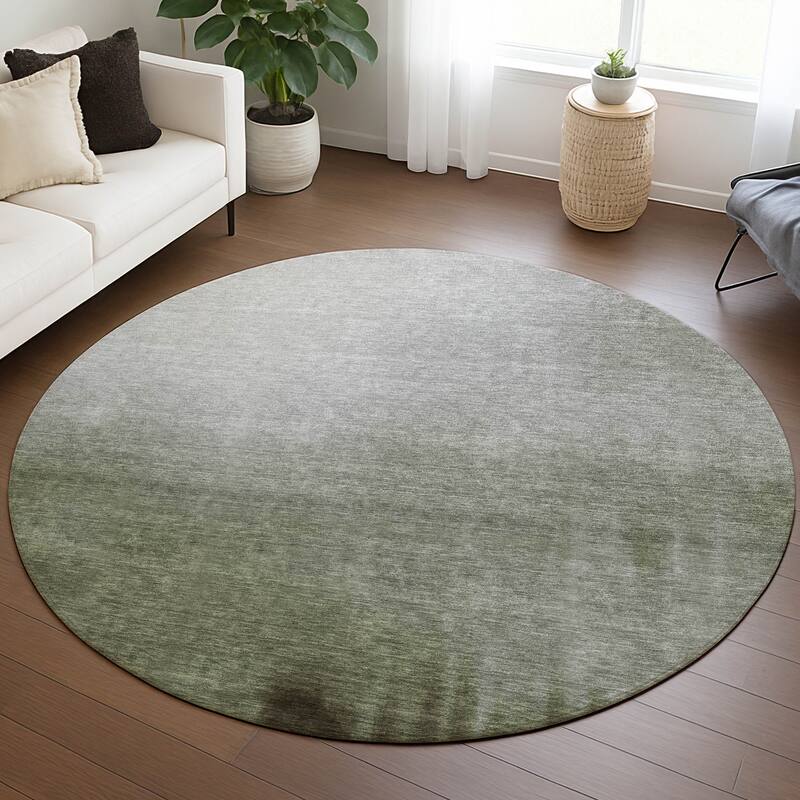Machine Washable Indoor/ Outdoor Modern Dawn Chantille Rug