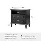 preview thumbnail 7 of 8, HULALA HOME Kamilo Transitional 28''W 2-Drawers End Table with Built-in Charging Station and Solid Wood Legs Set of 2
