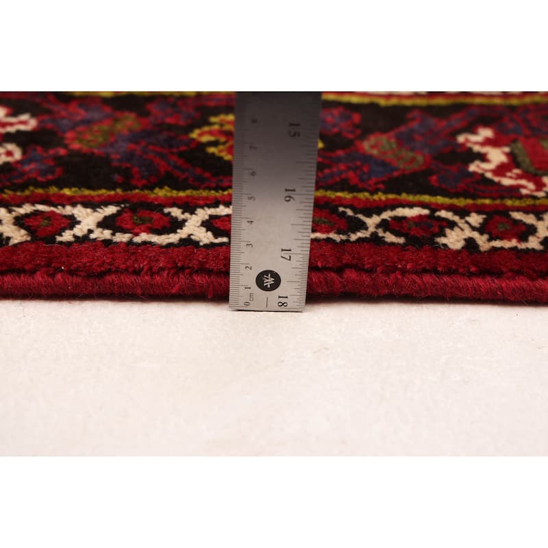 ECARPETGALLERY Hand-knotted Kayseri Vintage Dark Red Wool Rug - 4'4 x 7'7