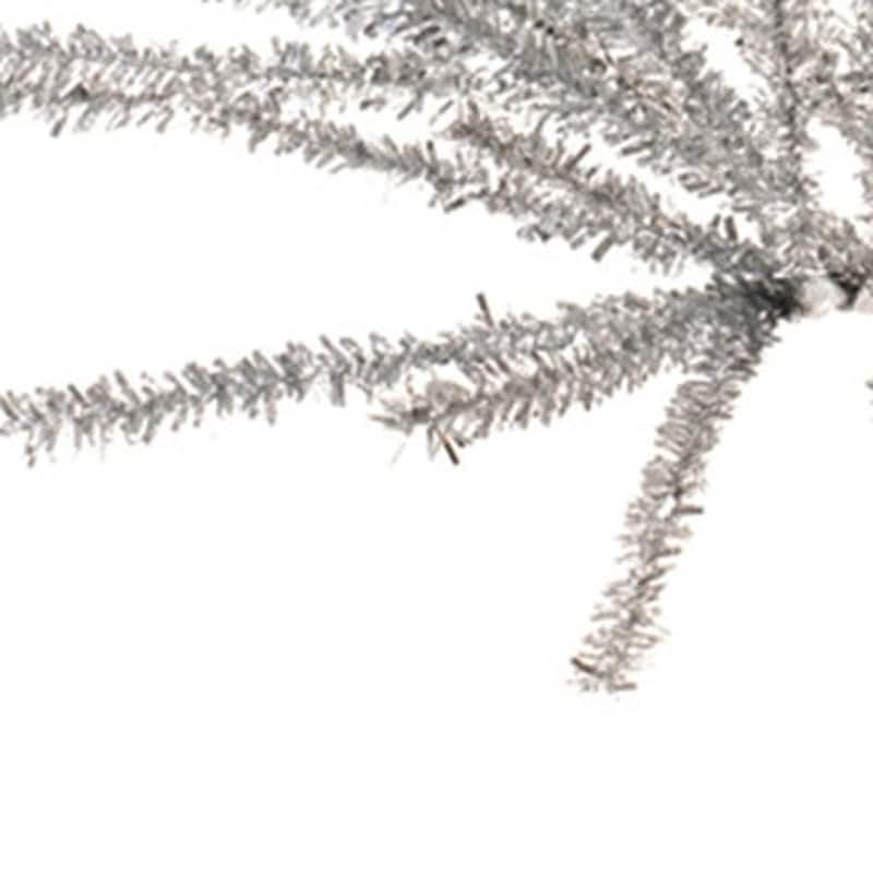 HomeRoots 4' Silver Tinsel Sparse Pine Christmas Tree - 21.50 in. x 48.00 in. x 21.50 in.