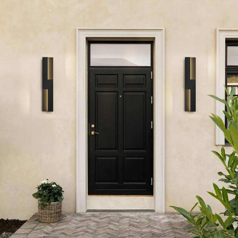 Modern 36W Black Integrated LED Outdoor/Indoor Wall Sconce 23.6inch