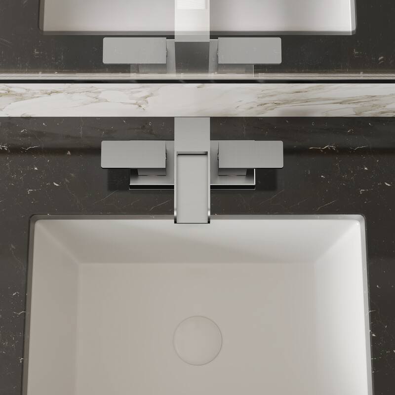 Centerset Bathroom Faucet 2-Handle, 4 Inch Bathroom Sink Faucet with Drain Assembly