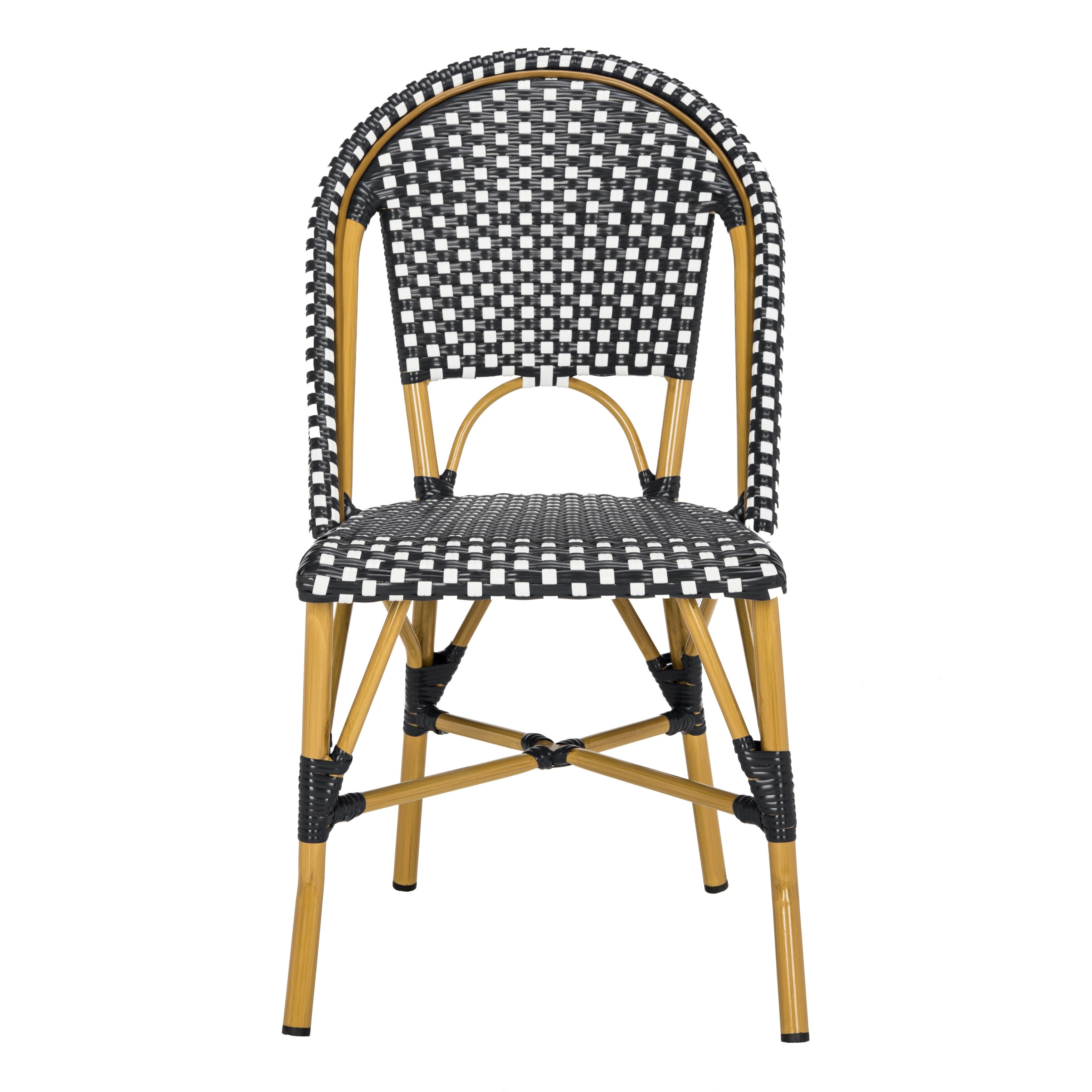 Safavieh Salcha Indoor Outdoor French Bistro Black White Stacking Side Chair Set Of 2 Overstock 18118277 The seat is made in high quality and durable molded plastic, available in a variety of vibrant colors. safavieh salcha indoor outdoor french bistro black white stacking side chair set of 2