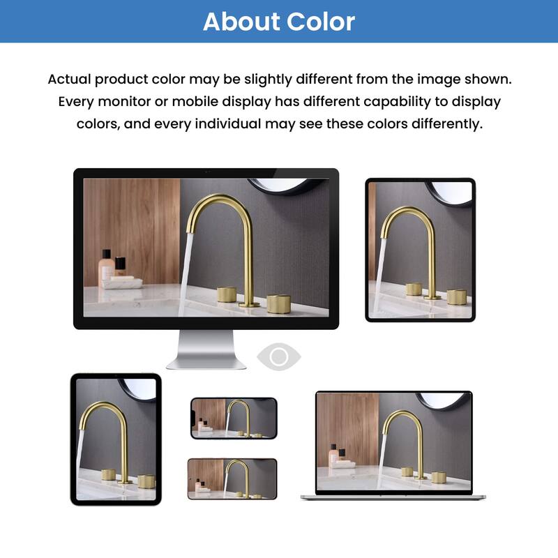 Circular X 8" Bathroom Sink Widespread Faucet with Drain Assembly