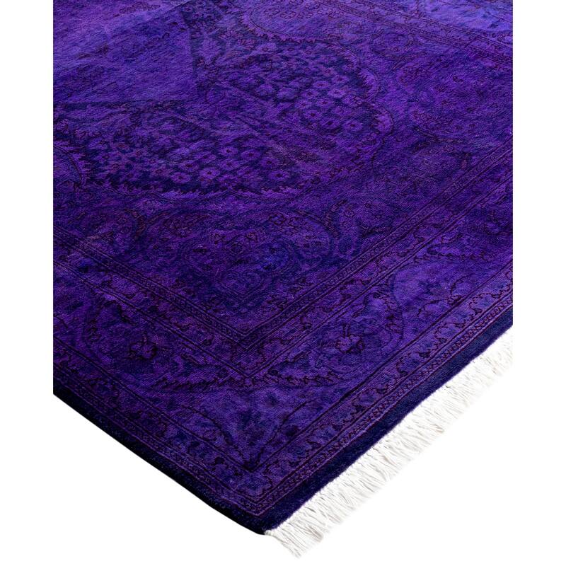 Overdyed One-of-a-Kind Hand-Knotted Area Rug - Purple - 3' 1" x 5' 2"
