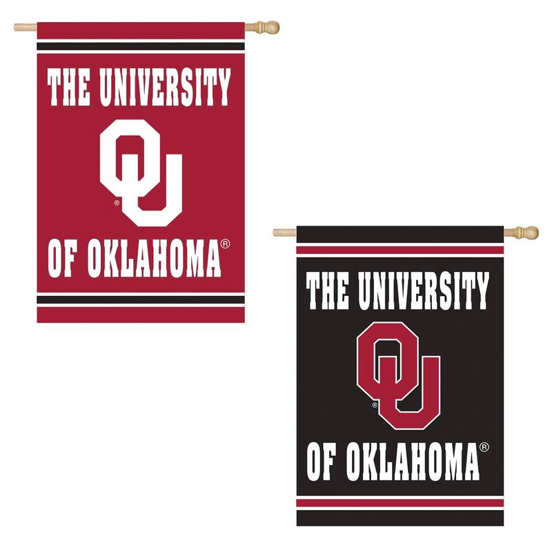Embossed Suede Flag, House Size, University of Oklahoma