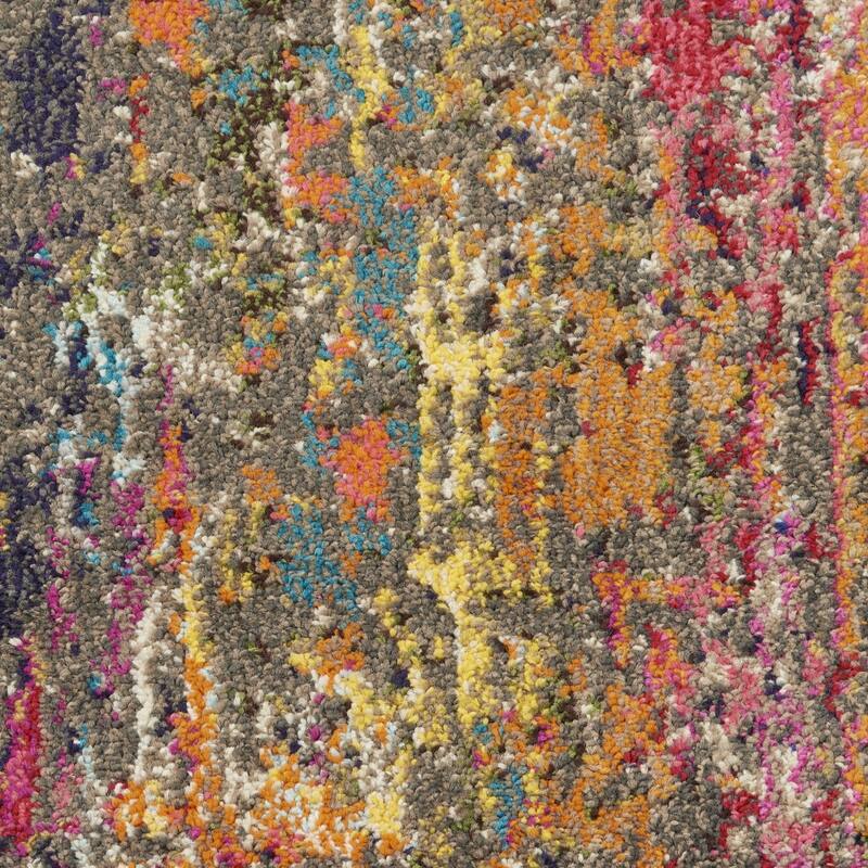 Power Loomed Abstract Modern Non Skid Stain Resistant Area Rug - 120' X '26' X '0.5