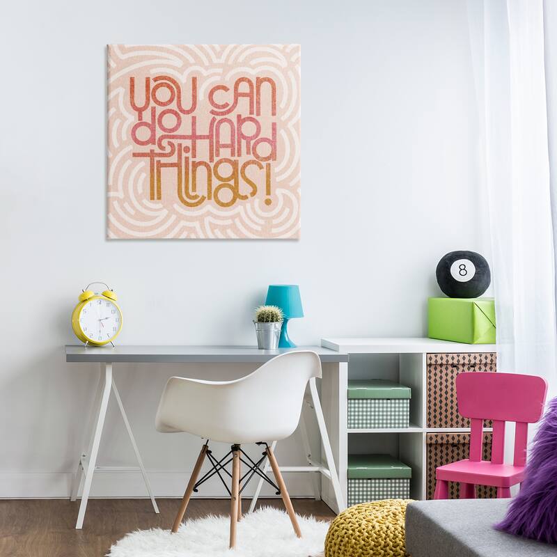 Stupell Pastel You Can Do Hard Things Canvas Wall Art Design By Sarah Hickman