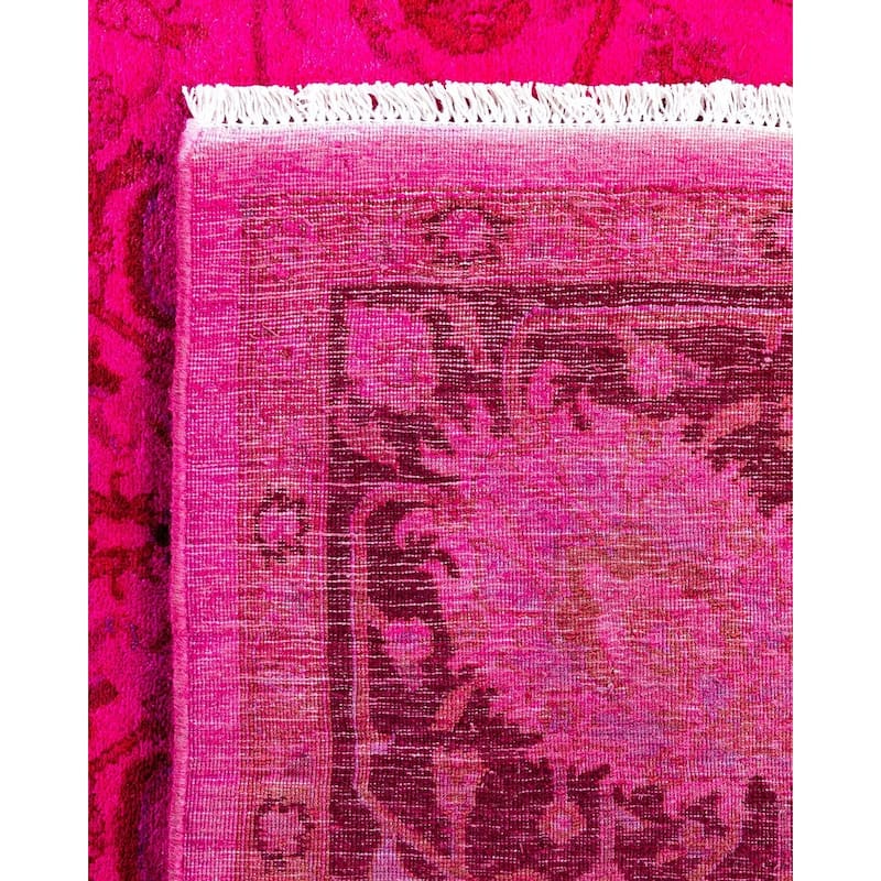 Contemporary Overdyed Wool Hand Knotted Area Rug - 6' 2" x 9' 1"