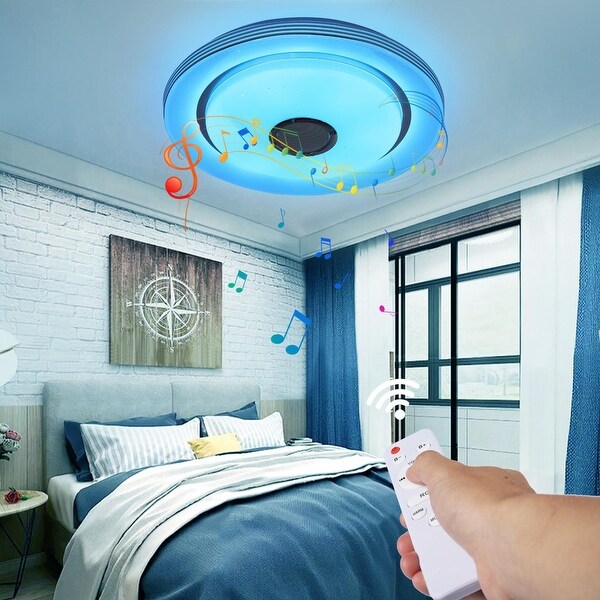 36W Music LED Ceiling Light With Bluetooth Speaker And Remote