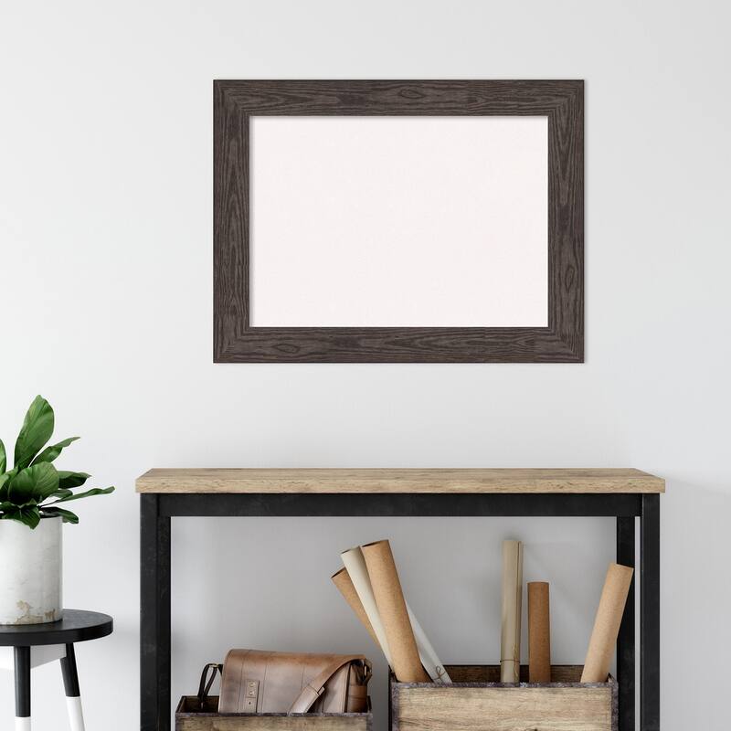 Bridge Wood Framed White Corkboard Bulletin Board