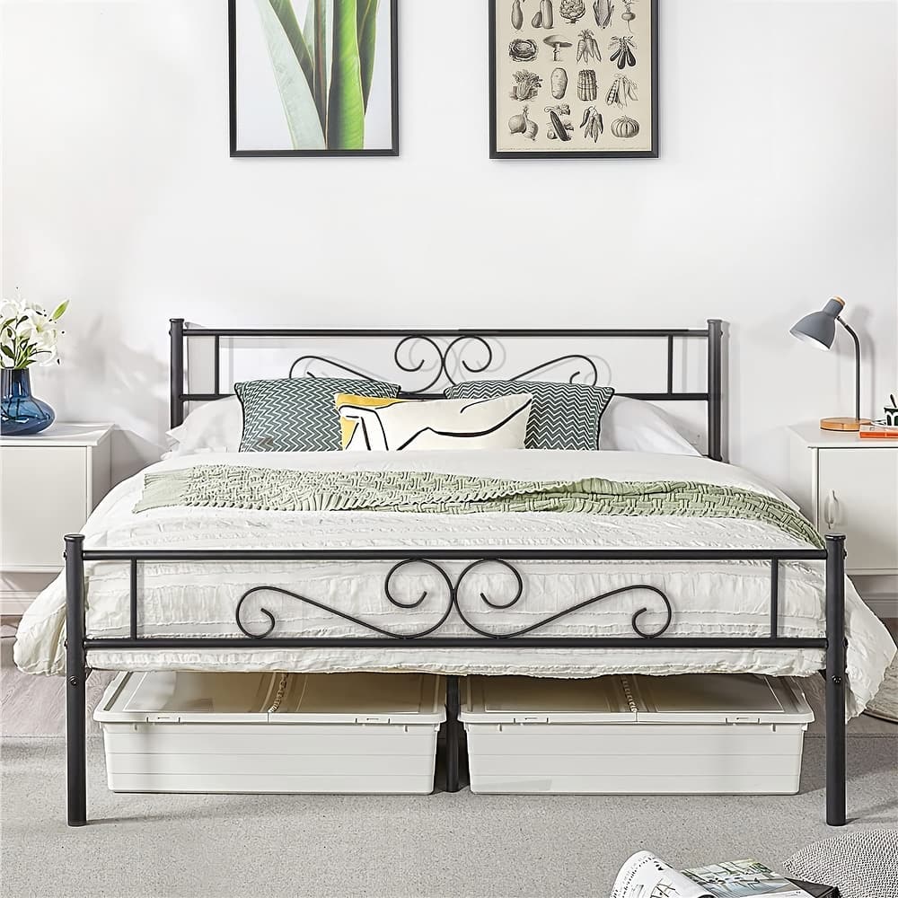VECELO Modern Platform Bed Frame Twin/Full/Queen Size No Need for Box Spring Metal Bed frame