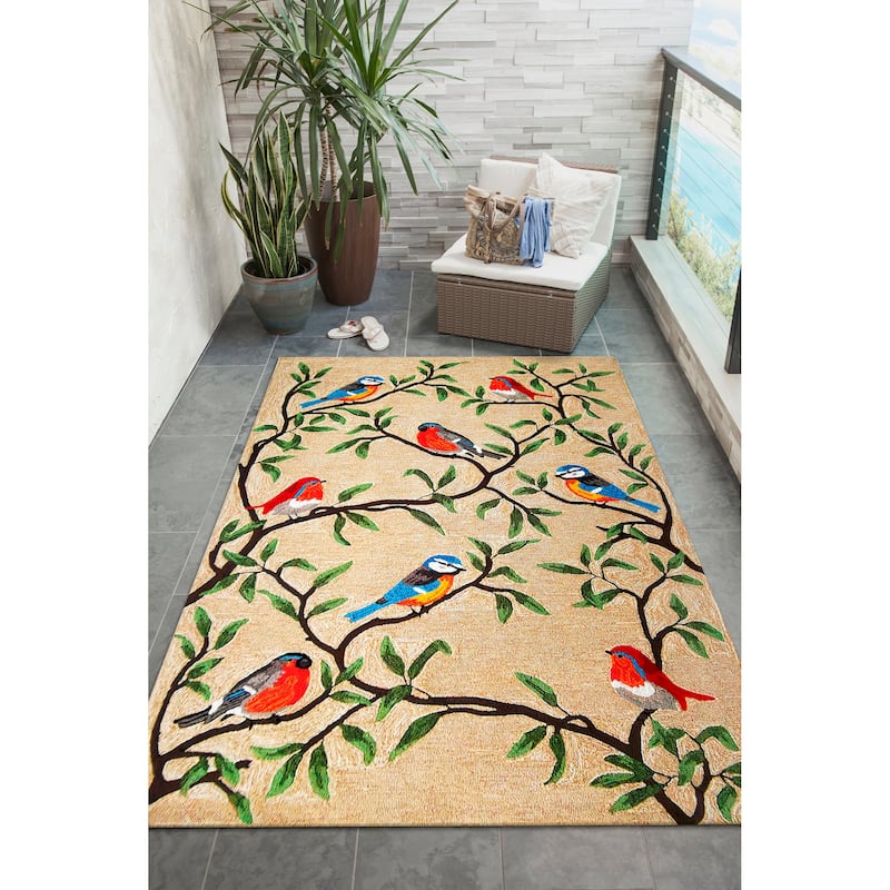 Liora Manne Ravella Birds On Branches Indoor/Outdoor Rug