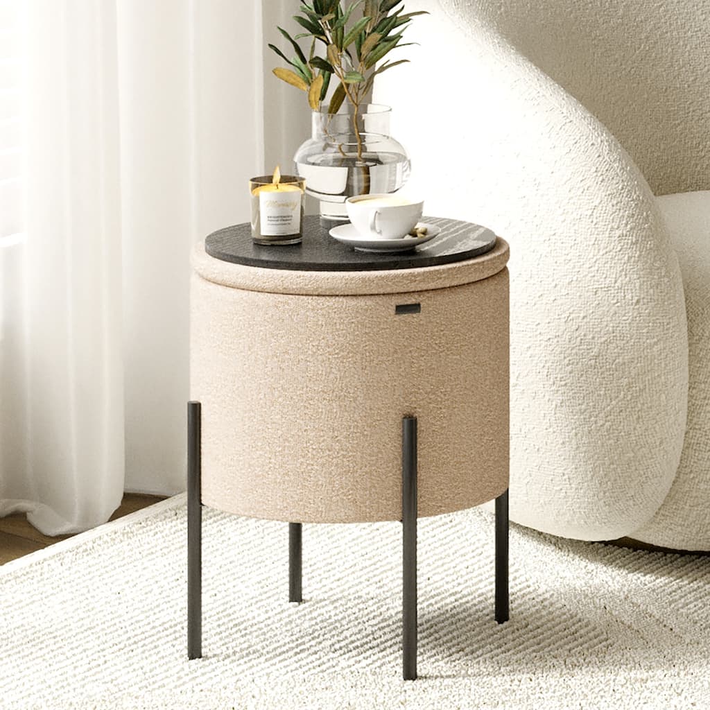Empyrean Round Ottoman with Storage