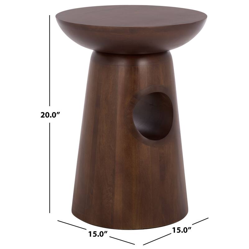 SAFAVIEH Home Zenon Round Accent Table - 15"W x 15"D x 20"H