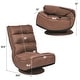 preview thumbnail 2 of 10, Costway Gaming Chair Fabric 6-Position Folding Lazy Sofa 360 Degree - See Details