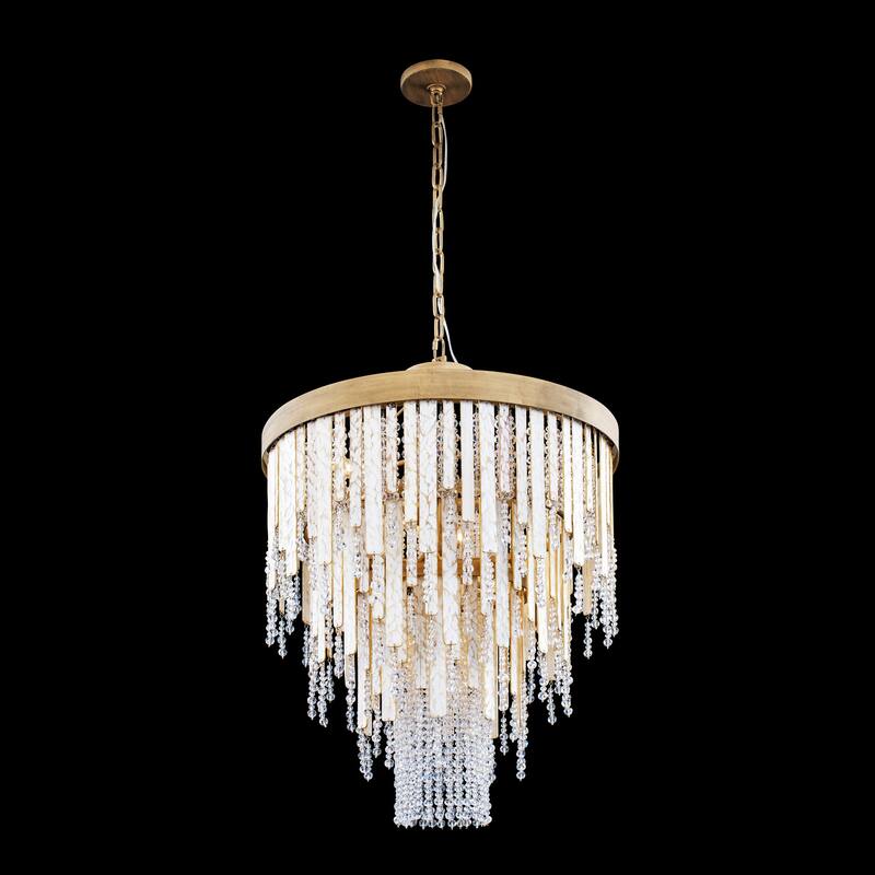 Varaluz Lafayette Chandelier - Havana Gold - 24"W X 34.75"H