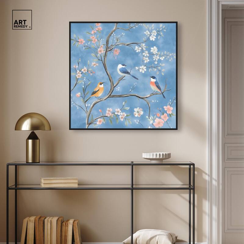 Birds in the Branches II Canvas by Art Remedy