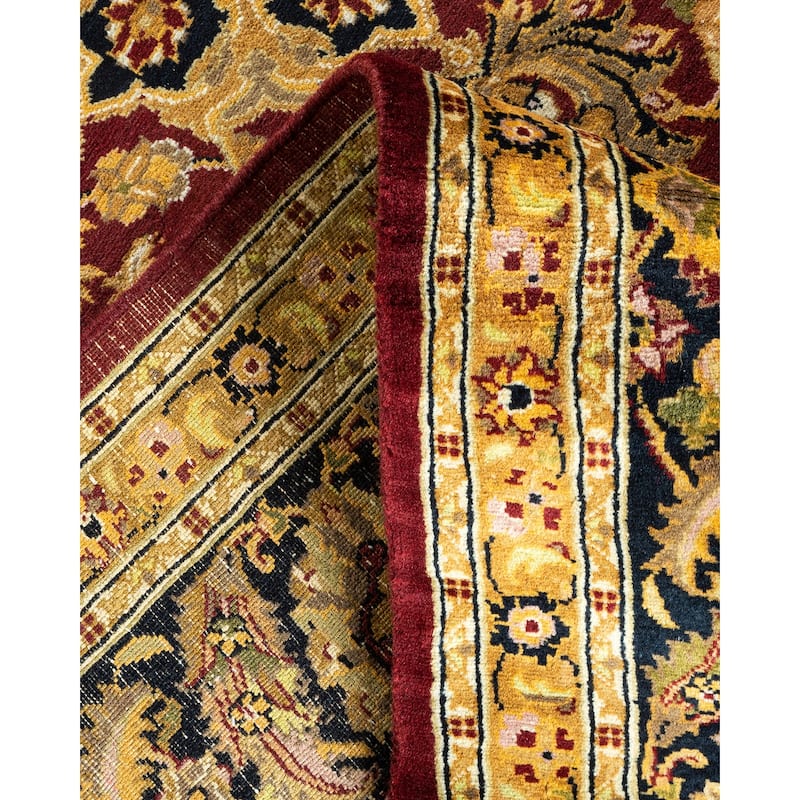 Overton Handknotted Wool Traditional Oriental Red Area Rug - 6' x 9'