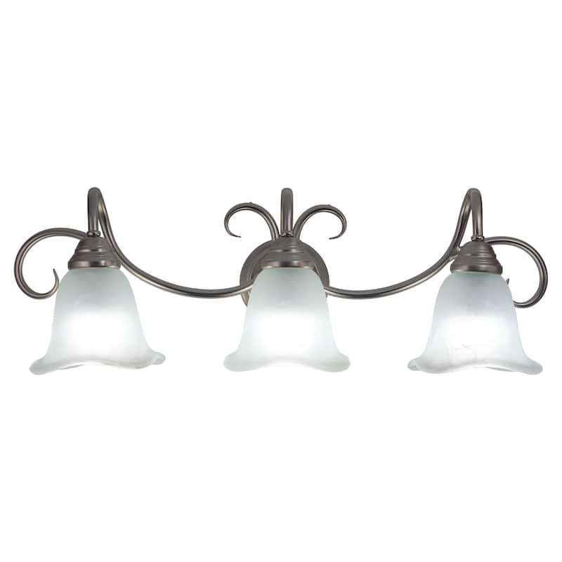 Vaxcel Lighting Bella 3 Light Bathroom Vanity Light - 28.25 Inches - Brushed Nickel