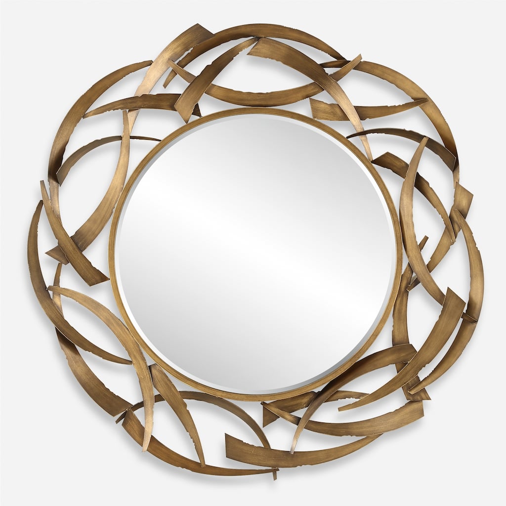 Uttermost Cutting Edge Bronze Round Mirror - 55"H x 55"W x 2.5"D