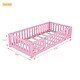 preview thumbnail 9 of 7, Twin Size Floor Bed with Safety Guardrails and Door for Kids