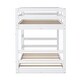 preview thumbnail 7 of 8, Stylish & Contemporary Design Wood Bunk Bed with Ladder, Sturdy and Durable Frame, White