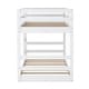 preview thumbnail 14 of 34, Wood Bunk Bed Kids Low Bunk Bed with Ladder Both Sides and Full-Length Safety Guardrail Solid Pine Wood Frame for Kids Bedroom