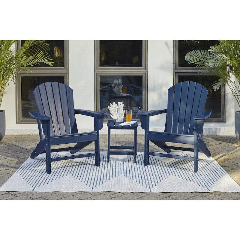Signature Design by Ashley Sundown Treasure 3-Piece Outdoor Seating Package - 32"W x 33"D x 38"H - Blue