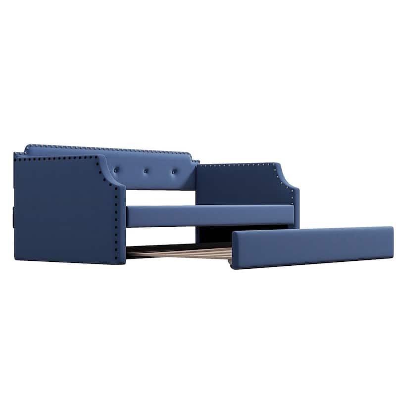 Merax Twin Upholstered Daybed with Trundle