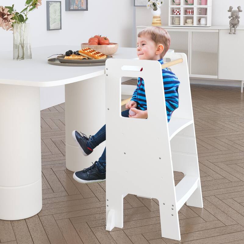 Kids Standing Tower, Child Kitchen Step Stool Toddler Wood Stepping Stool - Children's Montessori Stool - Adjustable Height