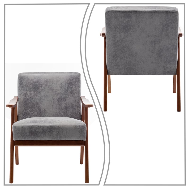 Vintage Classic Upholstered Accent Armchair