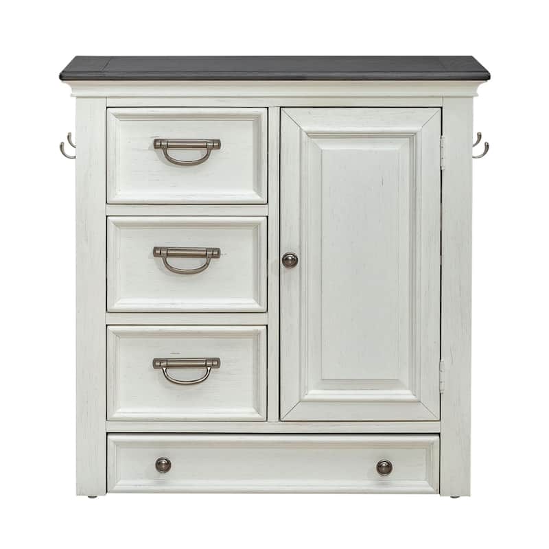 Liberty Furniture Allyson Park Pet Feeder Kitchen Cabinet - Width32" x Depth17" x Height32"