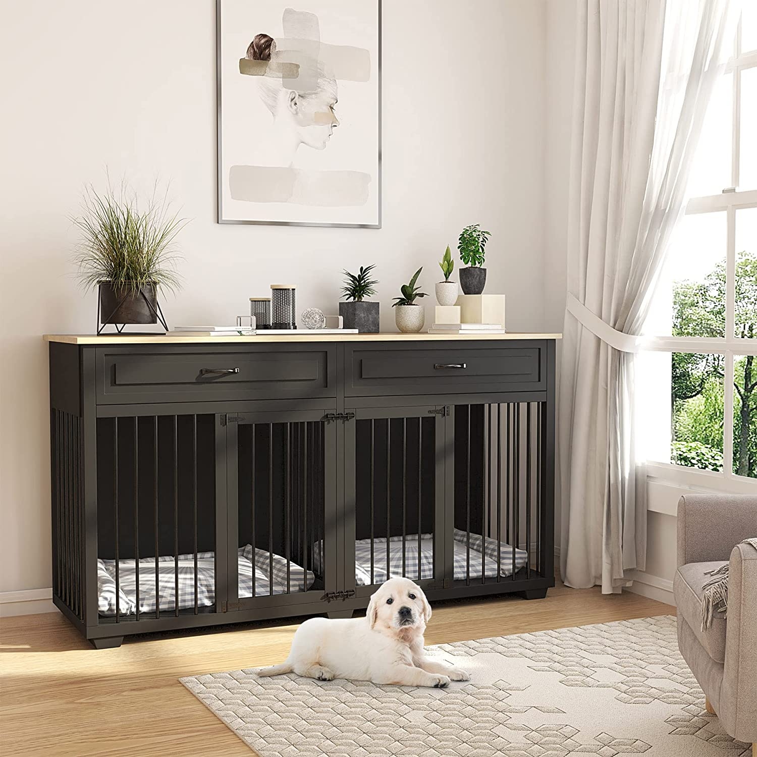 Indoor dog crate furniture outlet