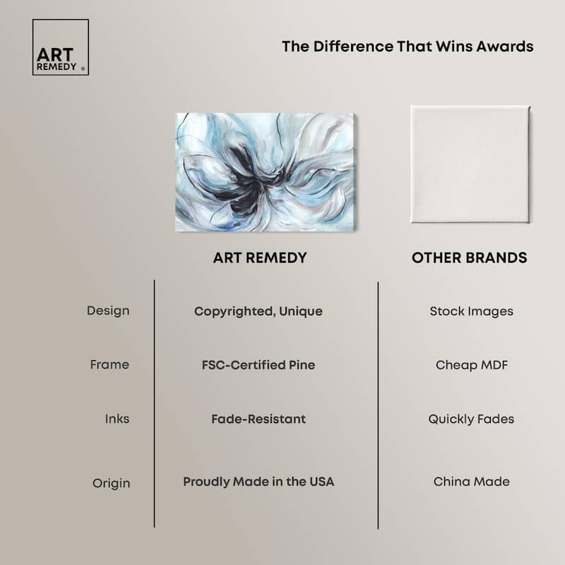 Soft Blues Canvas by Art Remedy, Gallery Wrapped