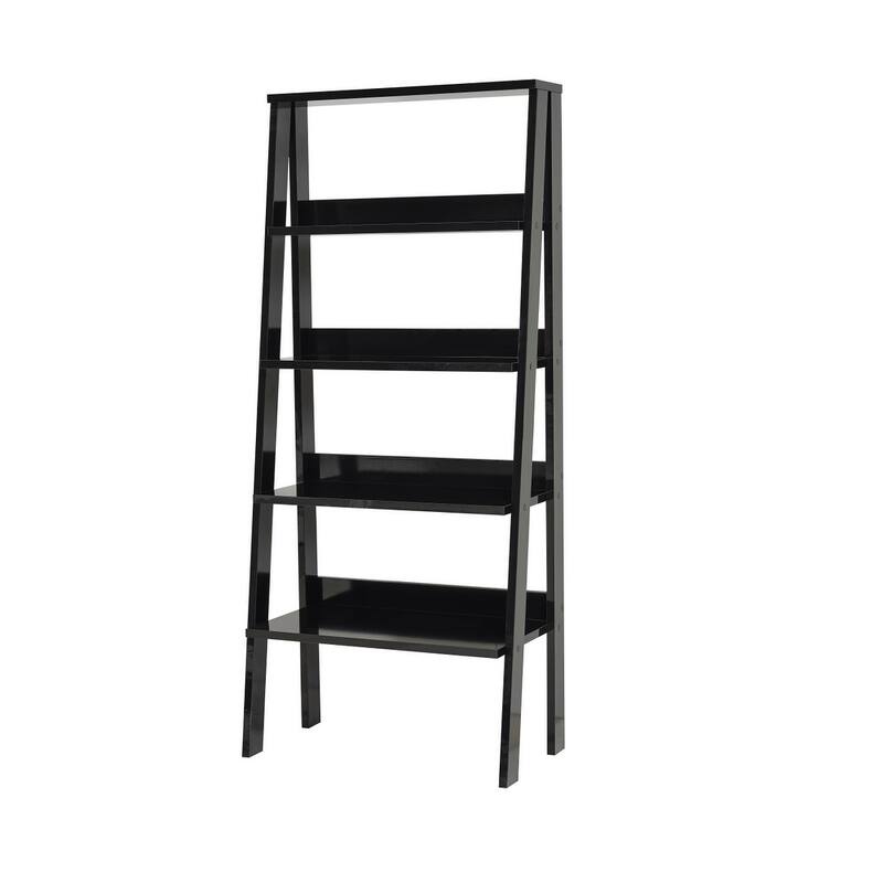 Otavio 5 Tier Modern Ladder Bookshelf Organizers, Wood Frame Bookshelf for Small Spaces in your Living Rooms