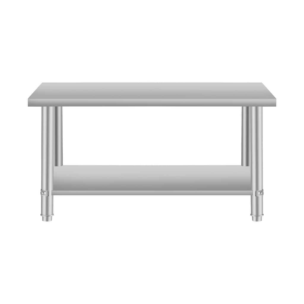 48''*24'' Commercial Work Table for Restaurant and Home Stainless Steel Kitchen Prep Table with Under Shelf