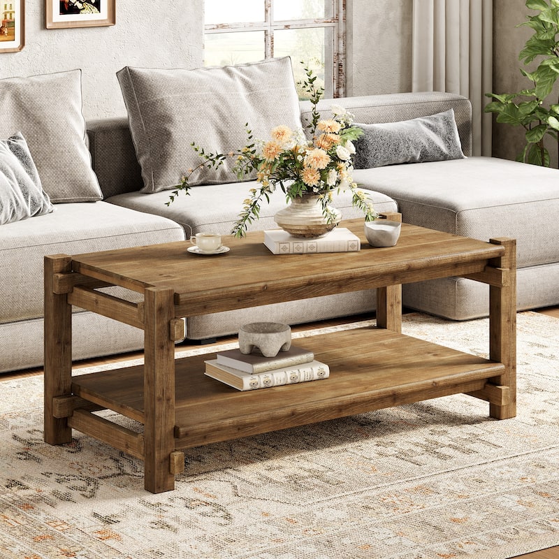 47" Solid Wood Coffee Table